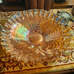 Ruffled Edge Fenton Marigold Carnival Glass 