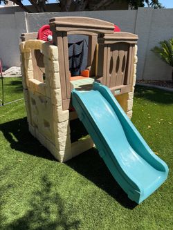 Kids Outdoor Plastic Playset with Slide