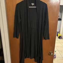 Women's Black Long Cardigan