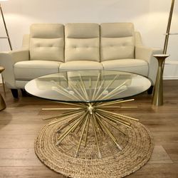 Lexicon Modern Leather Double Reclining Couch