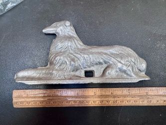 Antique borzoi/Russian wolf hound fence topper