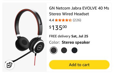 Brand new Jabara brand with bag noise canceling headphones