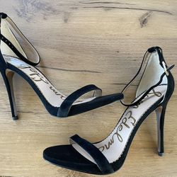 New Size 8.5 Sam Edelman Black Suede Heels