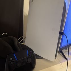 PS5 with controller 