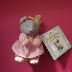 Mitzi Mouse plush Little Girl Pink dress Floral Bloomers 4.5" small Little NWTS