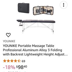 Portable Massage Table In Black