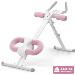 MERACH 440lbs Adjustable Ab Machine Abdominal Trainers for Full Body Workout, Foldable with Knee Protection