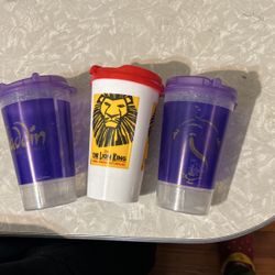 Broadway Show Cups Official Aladdin Lion King