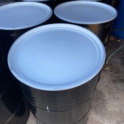 Food Grade 55 Gallon Barrel with Band and Removable Top