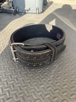 Grizzly Black Leather Powerlifting Weight Belt