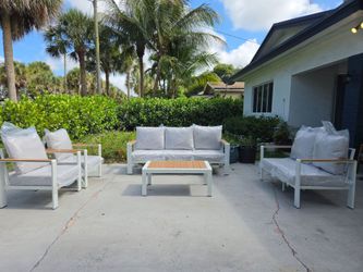 Brand new high quality aluminum outdoor patio set fully assembled