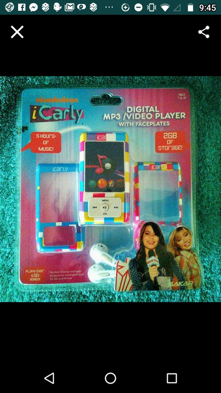 iCarly mp3 player w/ camera