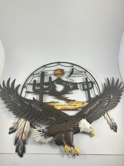 NEW Southwest Bald Eagle Metal Wall Art Sculpture – Still in Package! $45