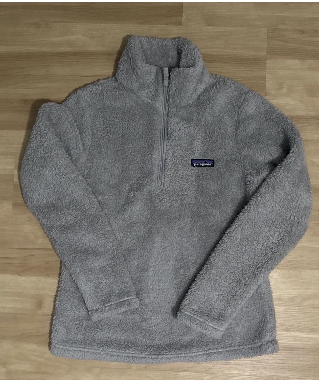 Patagonia Women’s Los Gatos 1/4 Zip Sherpa Fleece Jacket Small Gray Zip Up Cozy