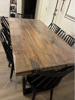 Mango wood table and chairs