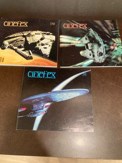 CINEFEX #13, #37, #65 - STAR WARS, STAR TREK Books/Magazines - Good Condition