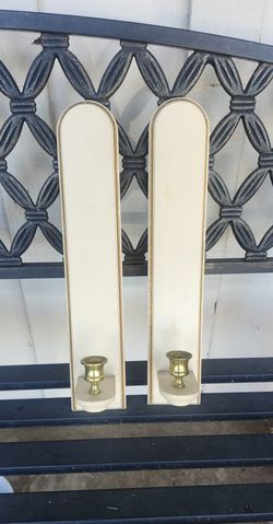 Pr. Vintage Home Interior Wood Sconces