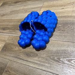 Blue Bubble Slippers