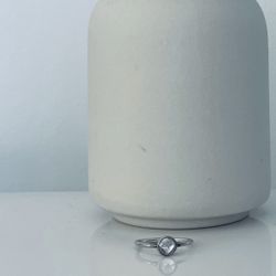 Pandora Silver New Ring with White Cabochon 