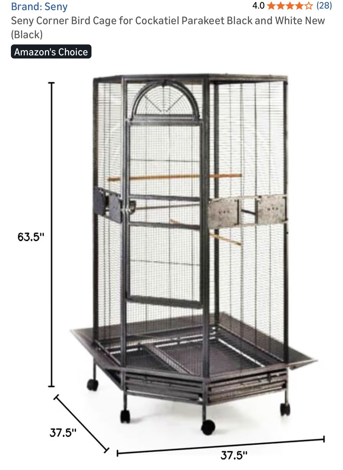 Large Bird Cage — $200 (All Included)