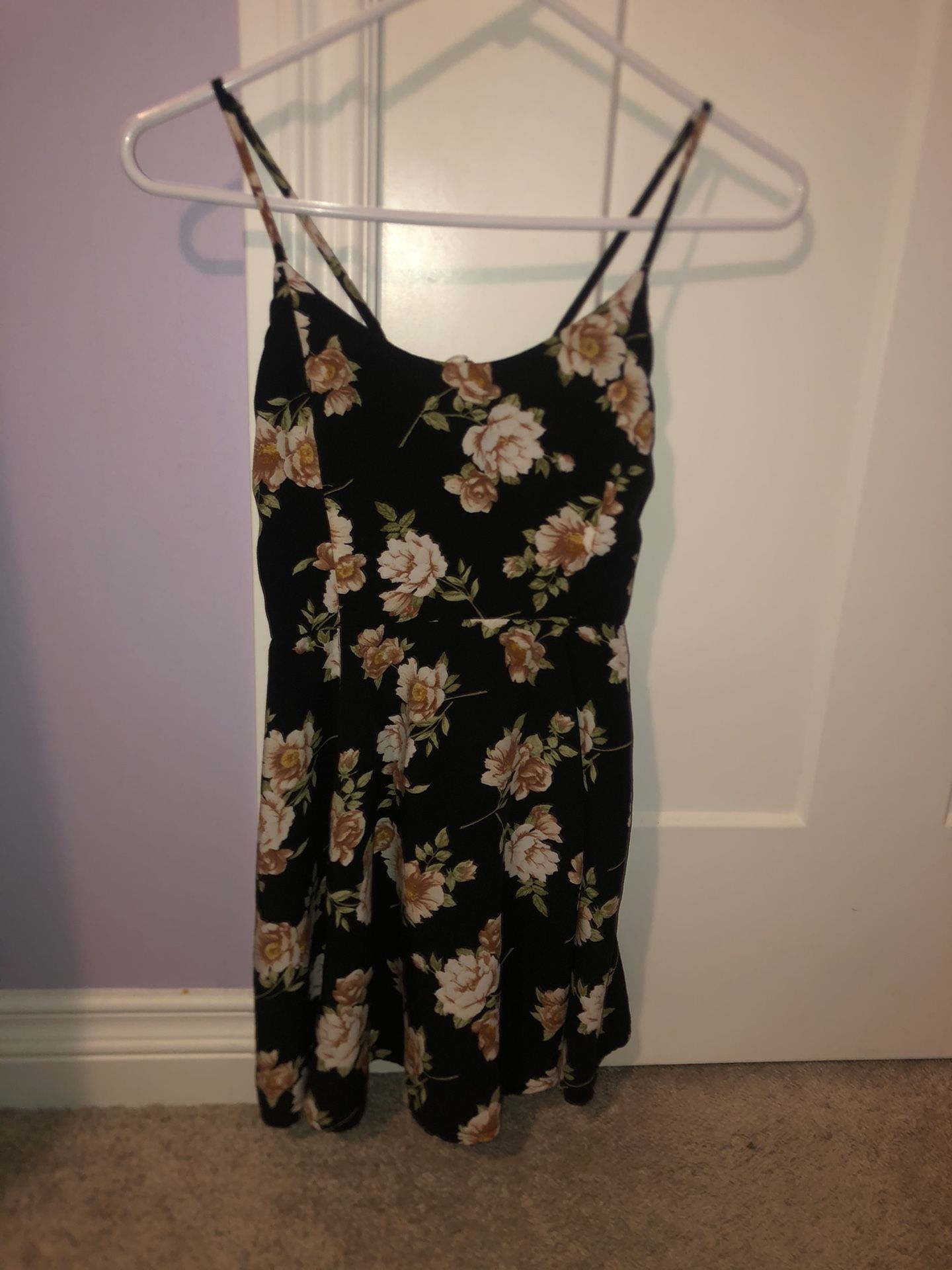 black floral sundress