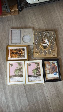 Mixed Photo Frame Lot – 6 Frames