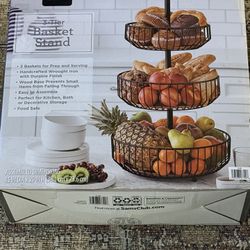 3 Tier Basket Stand, NIB!