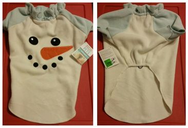 Martha Stewart Snowman Fleece Pet Sweater - Large