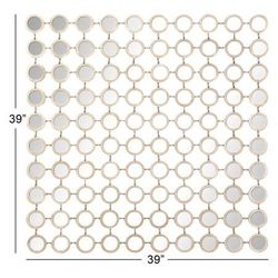 deco 79 metal mirror wall panel, 39 by 39"