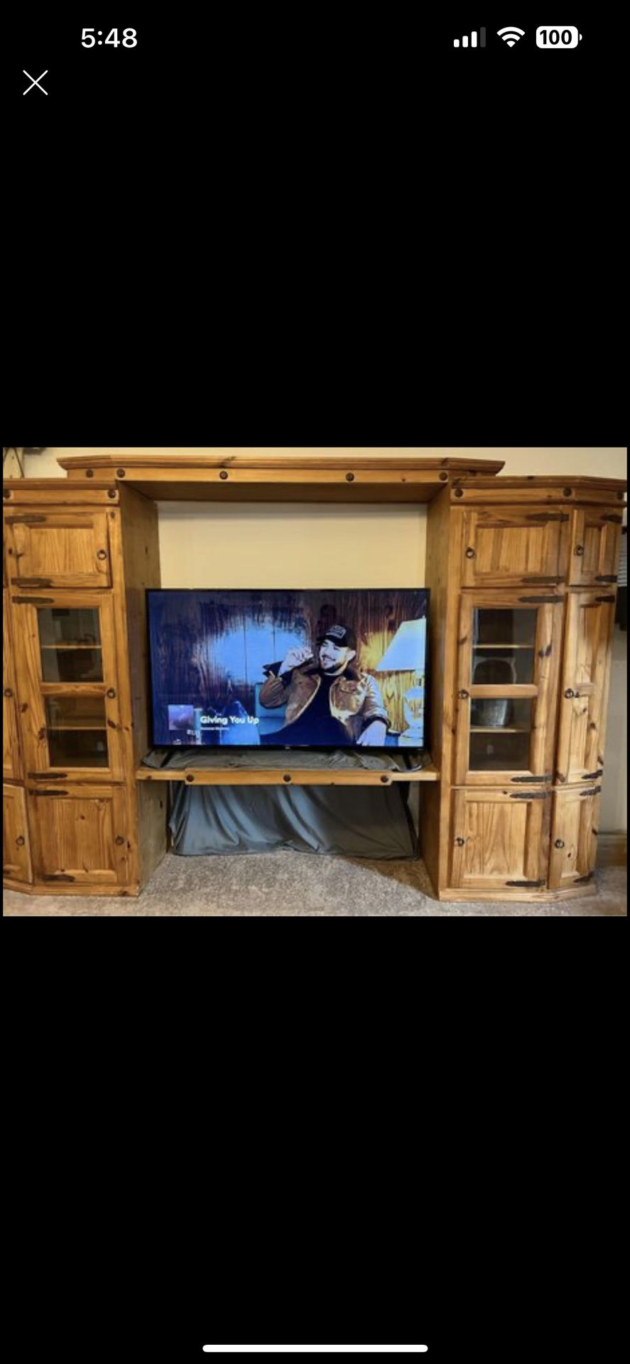 Large Entertainment Center **TV NOT INCLUDED**
