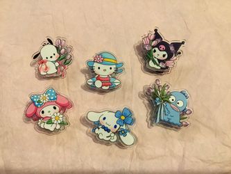 Sanrio Characters Acrylic paper clips  Set of 6