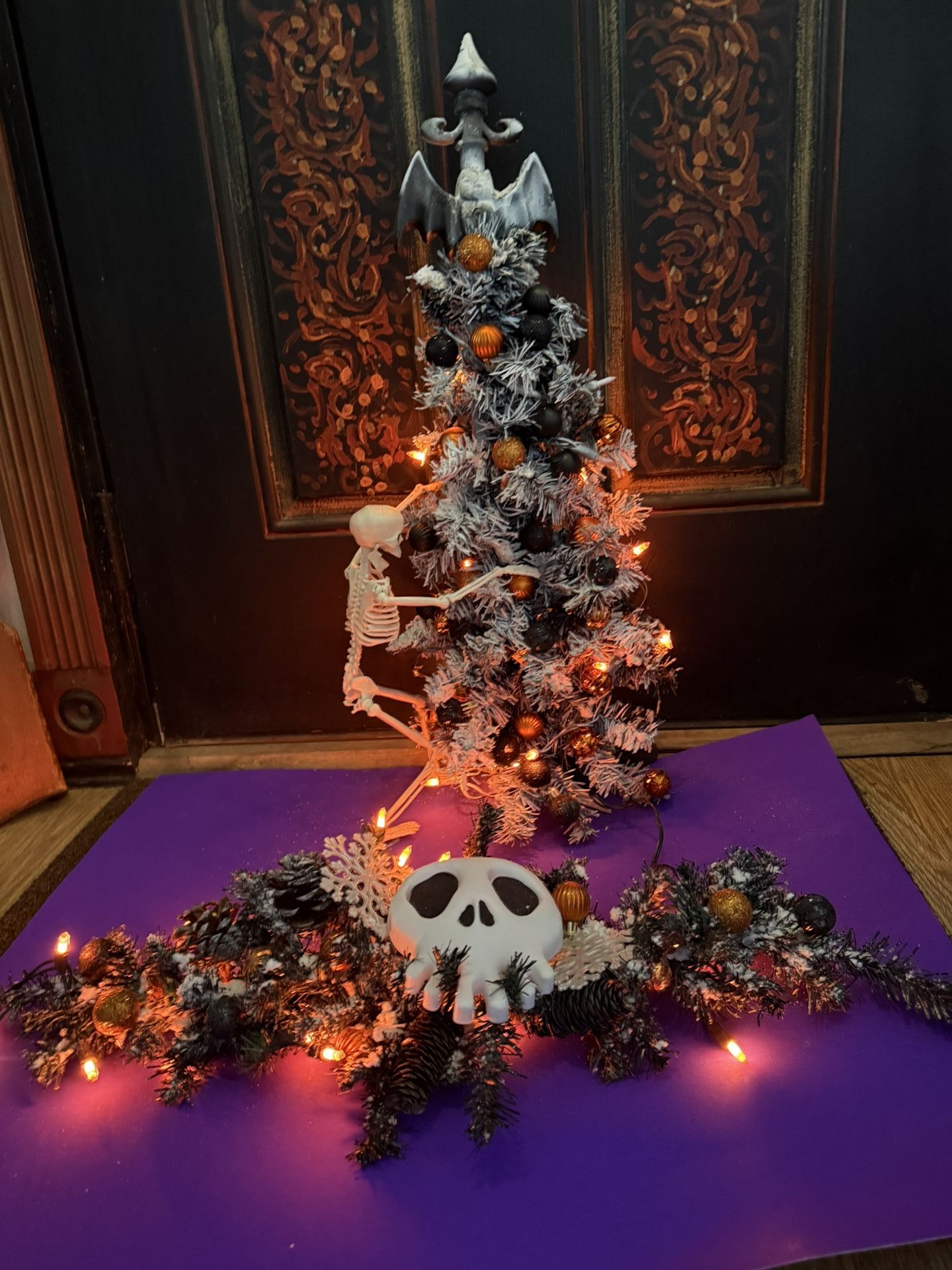 Nightmare Before Christmas Wall Christmas Tree And Swag