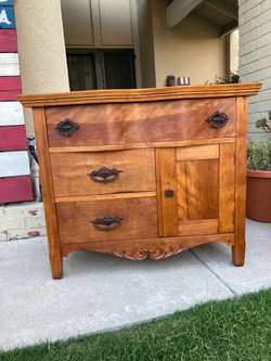 Antique vanity cabinet