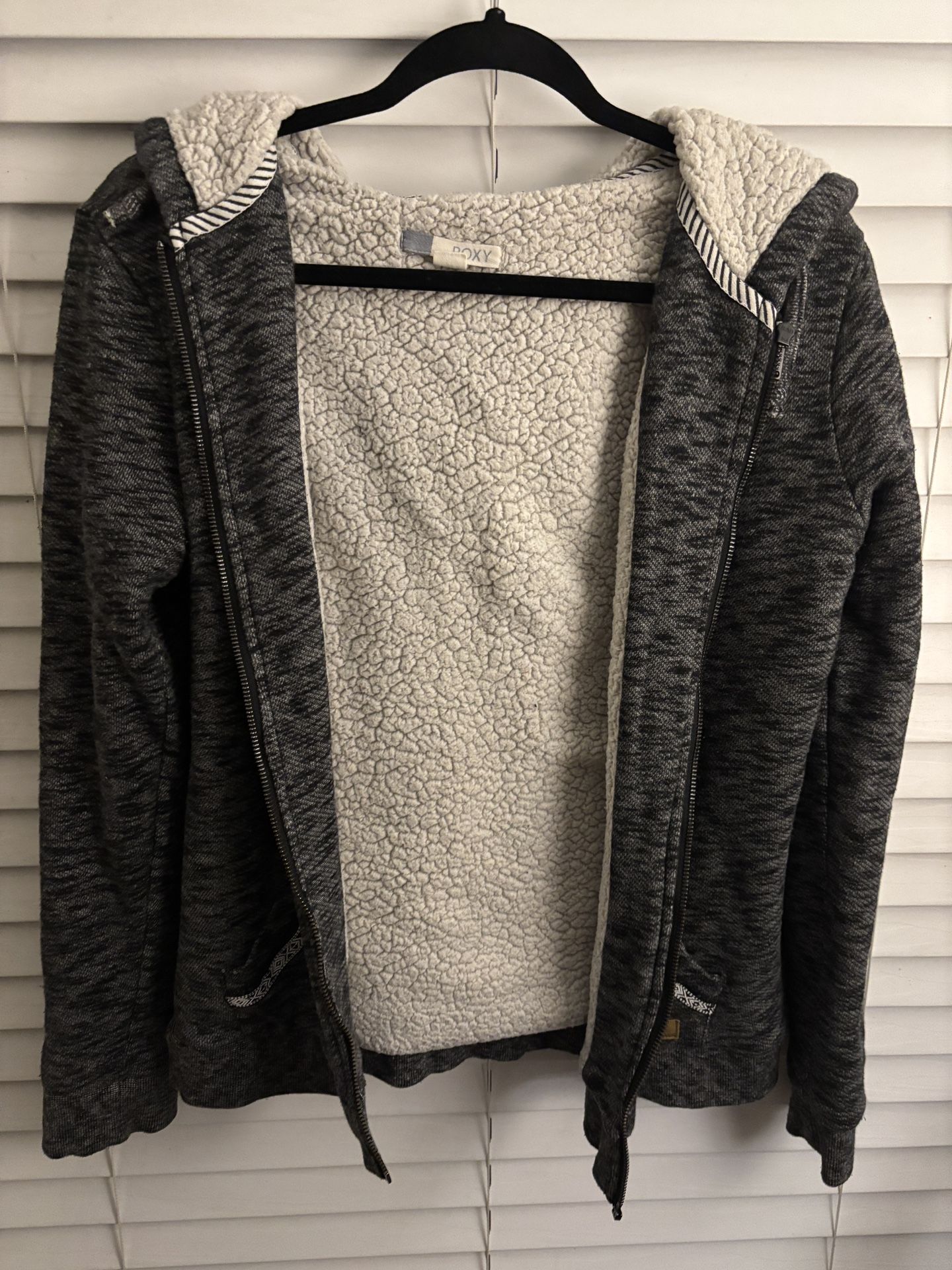 Roxy Gray Sherpa Jacket