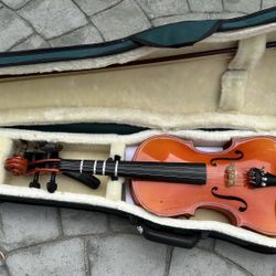 Violin + Case + Tuner + Chin Pad 