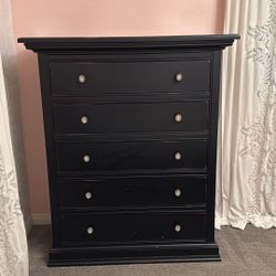 Black Vintage Style Dresser Chest