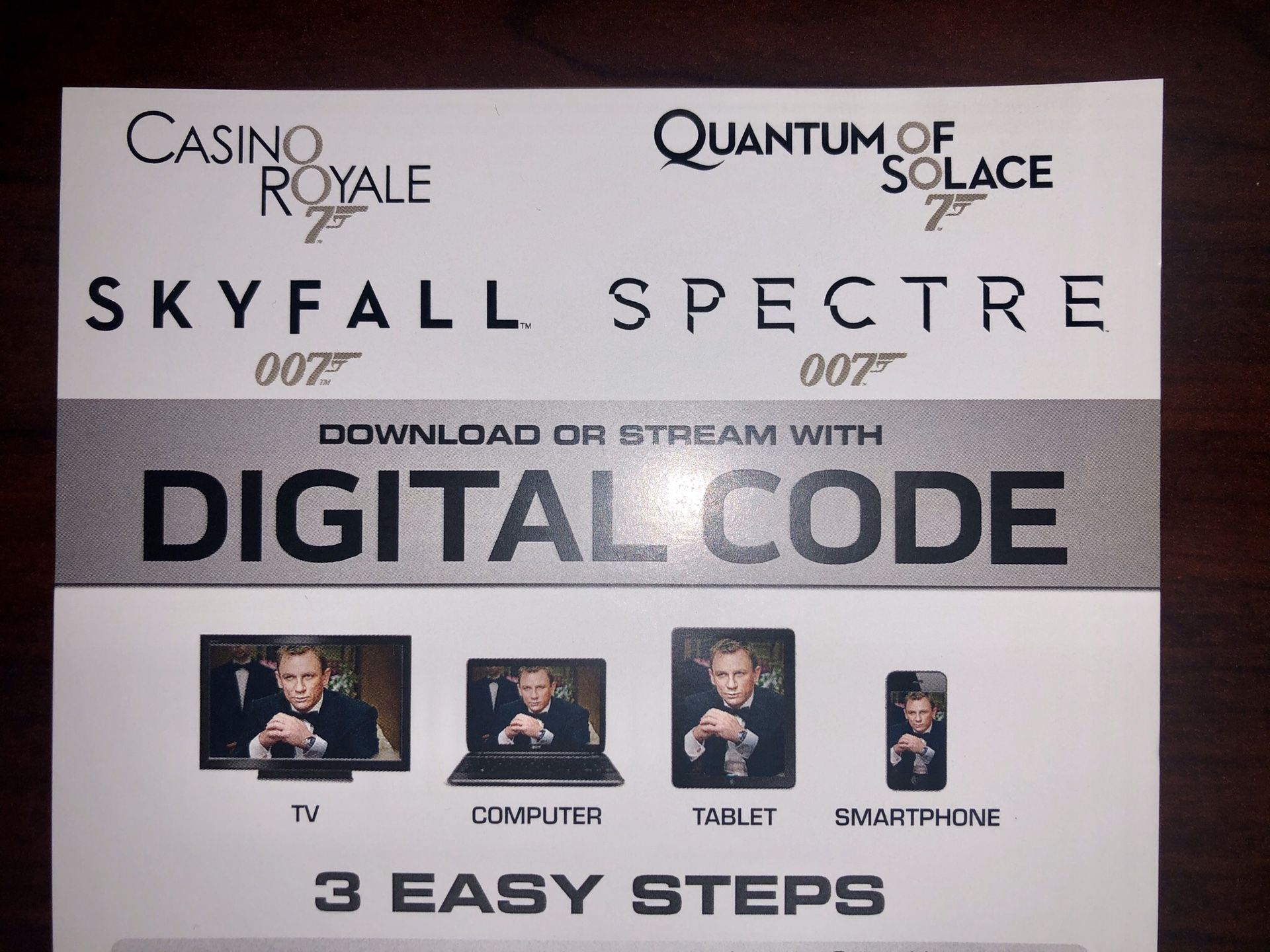 Daniel Craig (James Bond) Collection 4K Digital Code