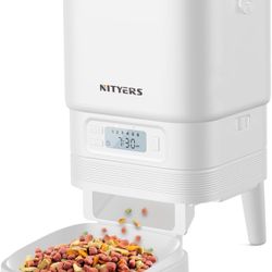 Automatic Cat Feeder - Auto Dog Feeder Easy to Use with Large Storage, Schedual Timed Pet Feeder Double Power Supply, Cat Food Dispenser for Dry Food,