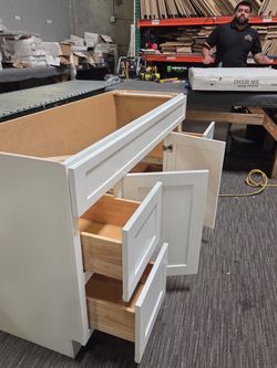60” Bathroom Vanity Cabinet – White Shaker – Great Price!