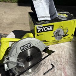  NEW- RYOBI-7-1/4” Circular Saw- CSB125- Open Box Unused, 13 Amp, 20-Tooth, Wrench , 8’ Cord