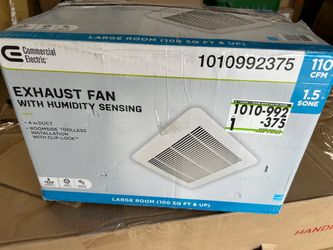 Commercial Electric 110 CFM 1.5 Sone Bathroom Exhaust Fan with Humidity Sensing