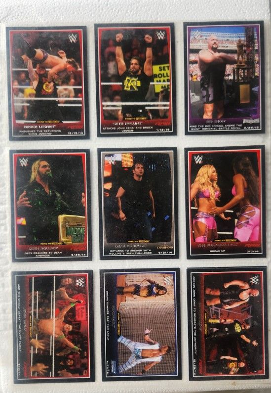 Raw And Wrestlemania Cards Collection