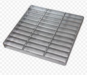 NDS 12" Square Catch Basin Grate, Galvanized Steel