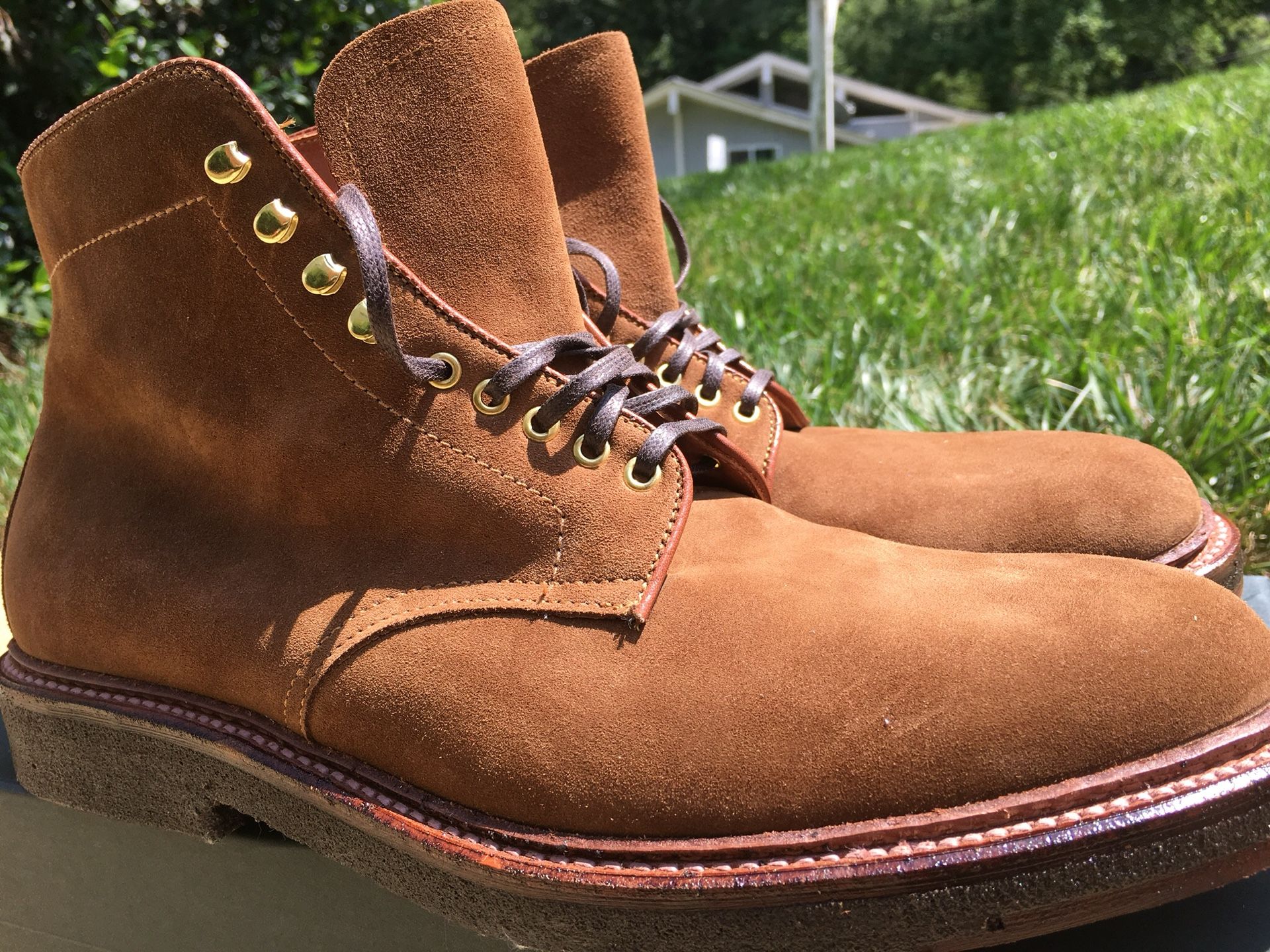 Alden 4511 H Snuff Suede Boots- Brand New! Retail 600- Sz 10 D (fit like 10.5) **PRICE FIRM****