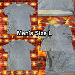 Lululemon Metal Vent Tech Short Sleeve Blue T-Shirt Men’s Size Large