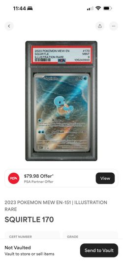 Squirtle 151 PSA 9