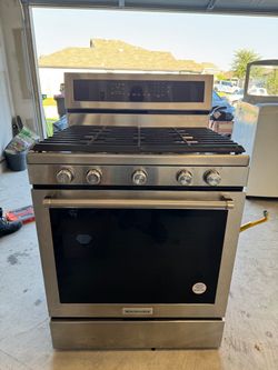 KitchenAid 5-Burner Stainless Steel Gas Convection Range – Excellent Condition