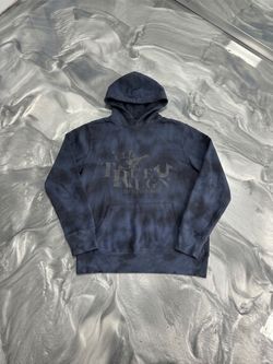 True Religion Men’s Medium Hoodie – Blue Tie-Dye Design