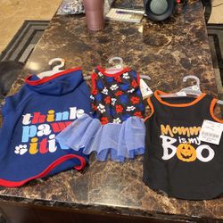 Three Medium Size Shirts For Dog, Seven Dollars