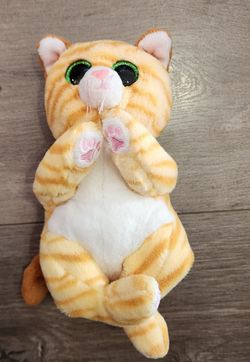 Ty Beanie Bellies "Mango" the Orange Gold Striped Tabid Cat plush